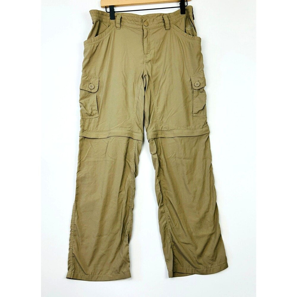 The North Face Nylon Pants Size‎ 10 Tan Khaki Convertible Zip Off Leg Cargo